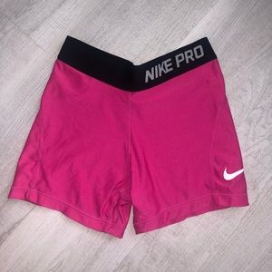 hot pink kids nike pros